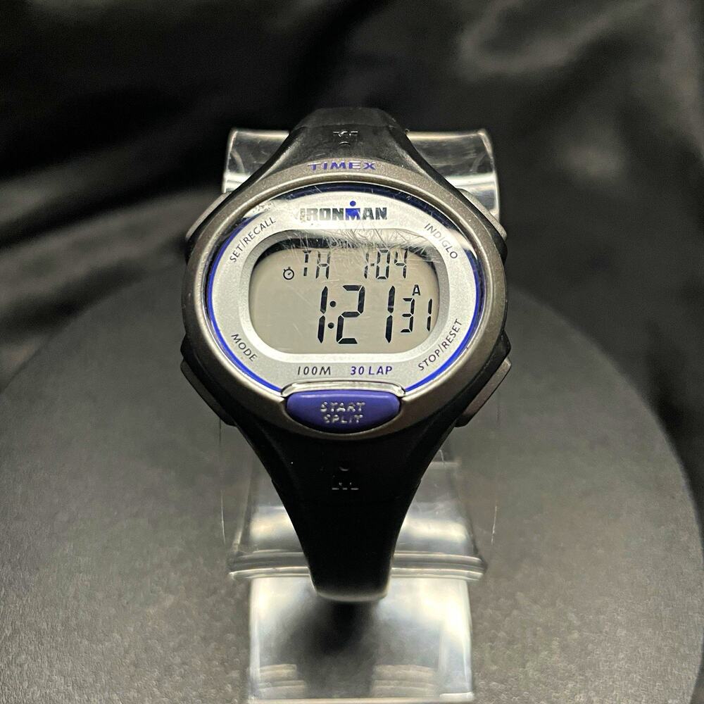 Timex Ironman 30 Lap Digital Quartz Watch 100m Black Resin Strap